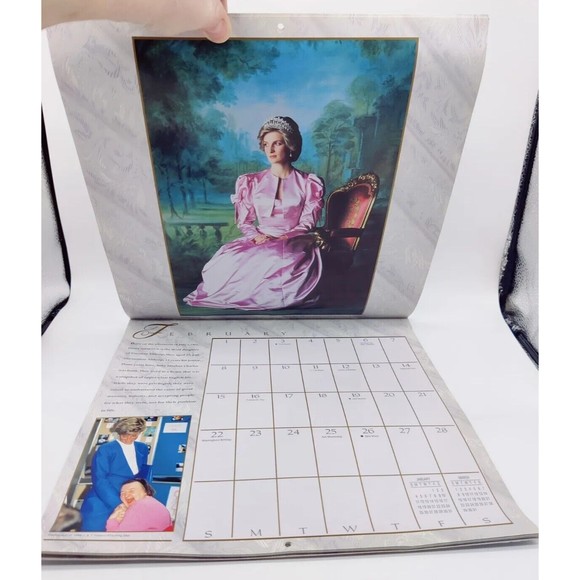 Vintage The Princess Diana 1998 Commemorative Calendar Unused 98 Royal Family - Picture 5 of 7